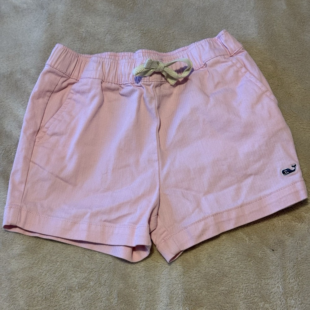 Vineyard Vines Youth Girls Size XS Pink Twill Pull On Drawstring Shorts